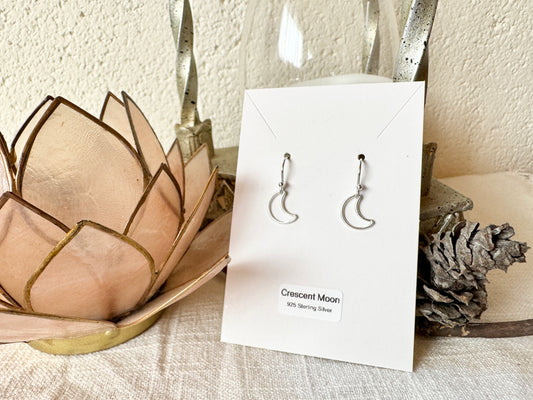 Crescent Moons ~ .925 Sterling Silver Earrings