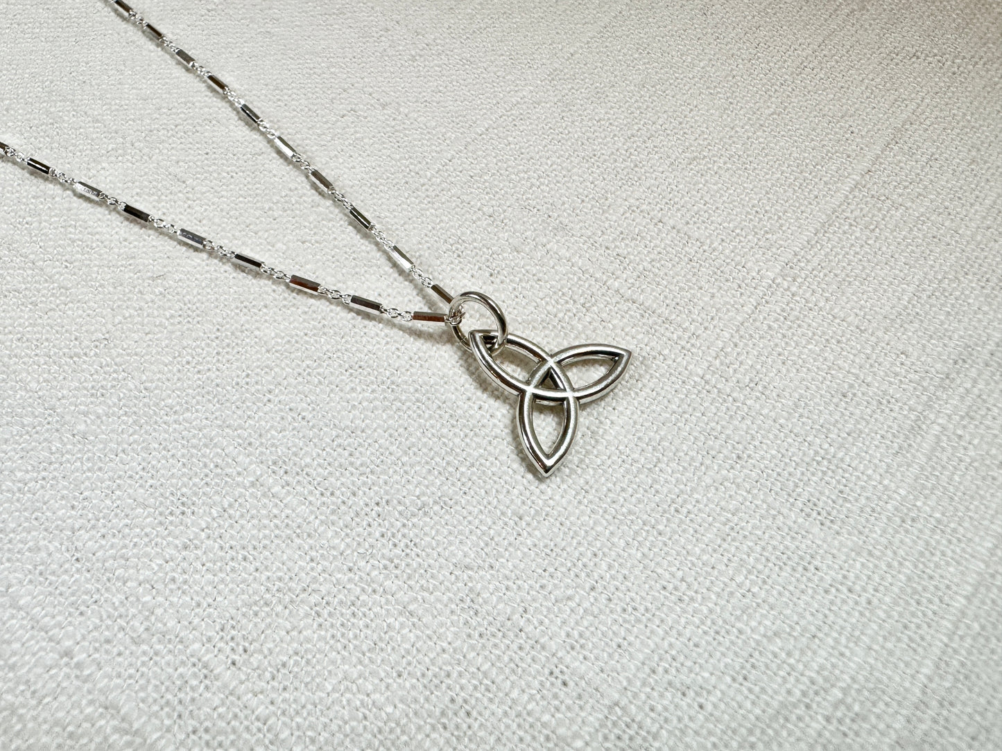 Trinity Knot ~ Sterling Silver Charm Necklace - Sacred Symbols Series