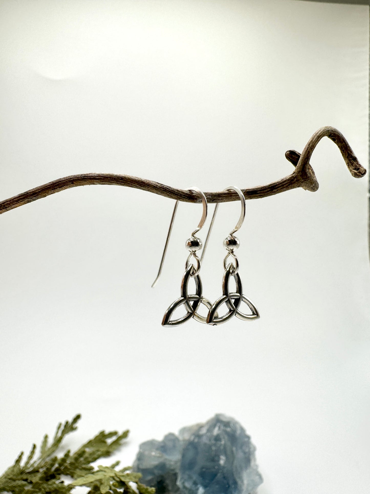 Trinity Knot Earrings ~ Sterling Silver Celtic Charms - Sacred Symbols Series
