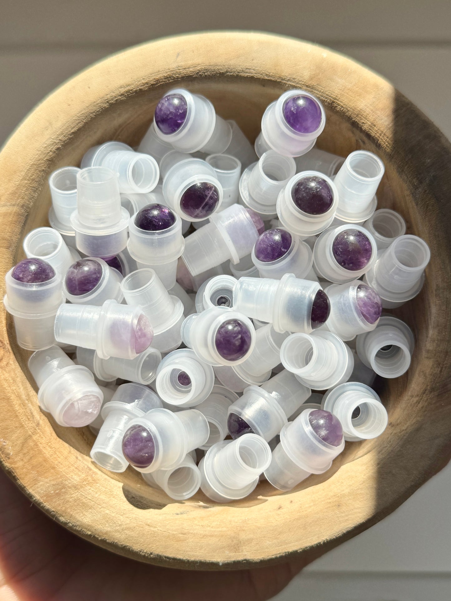 CLOSEOUT: Amethyst Gemstone Roller Insert for DIY