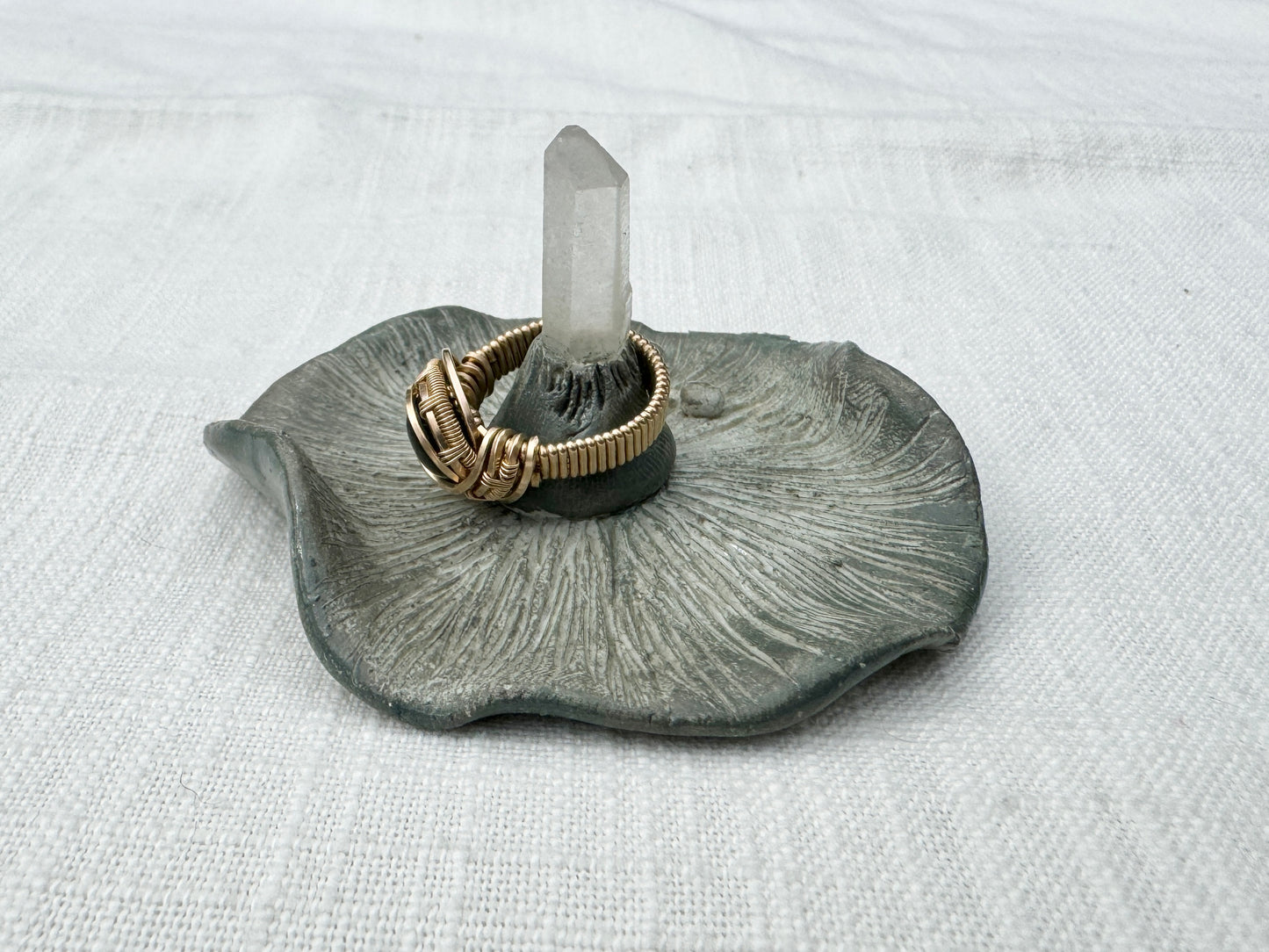 Crystal Ring Holder ~ Mushroom Cap Design ~ Inspired Home Decor