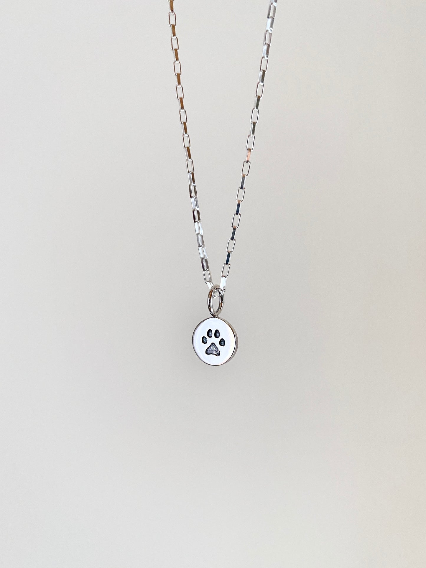 Paw Print ~ Sterling Silver 18 inch Charm Necklace - Sacred Symbols Series