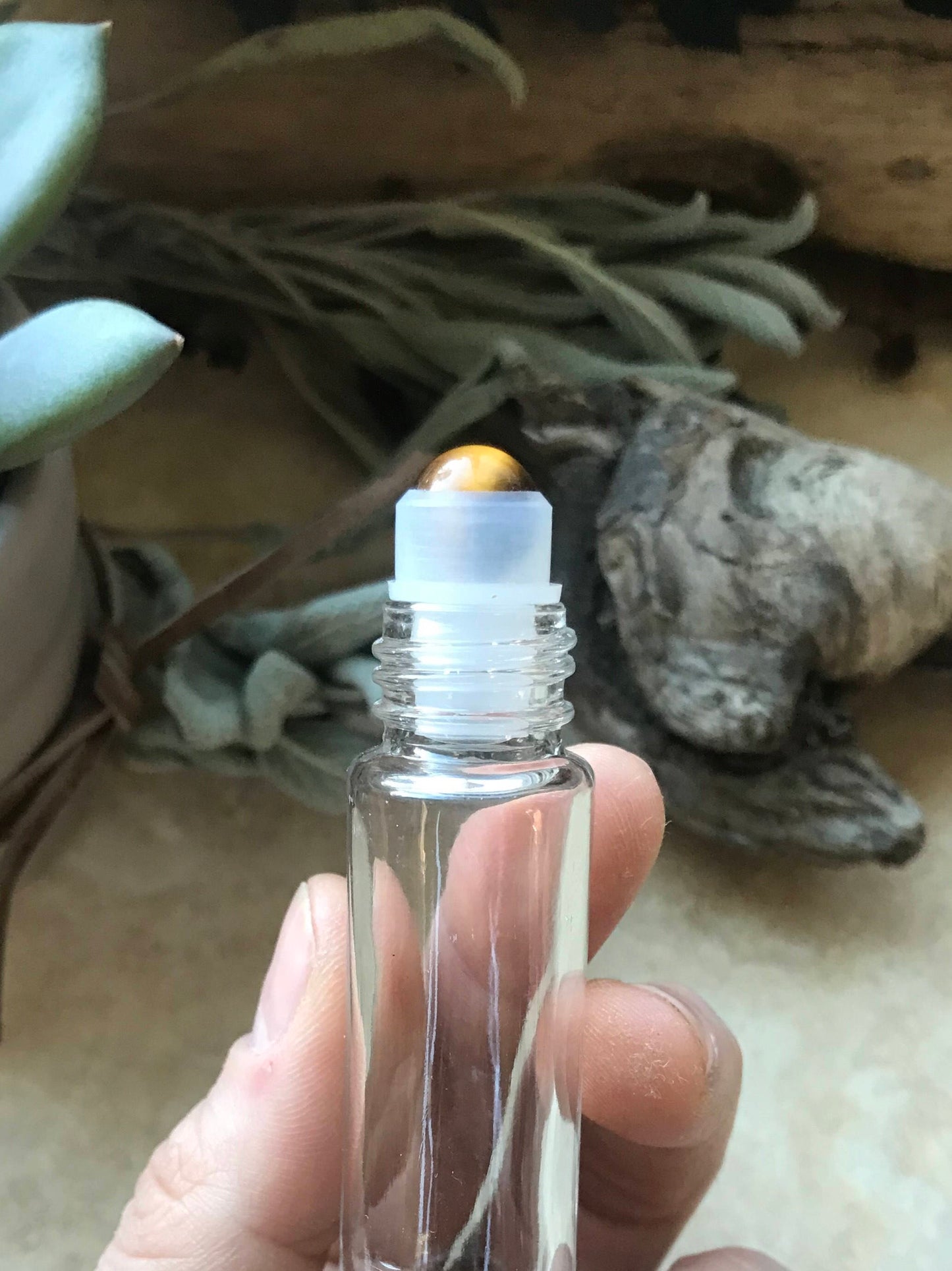 Tigers Eye Gemstone Roller Bottle - 10ml - DIY