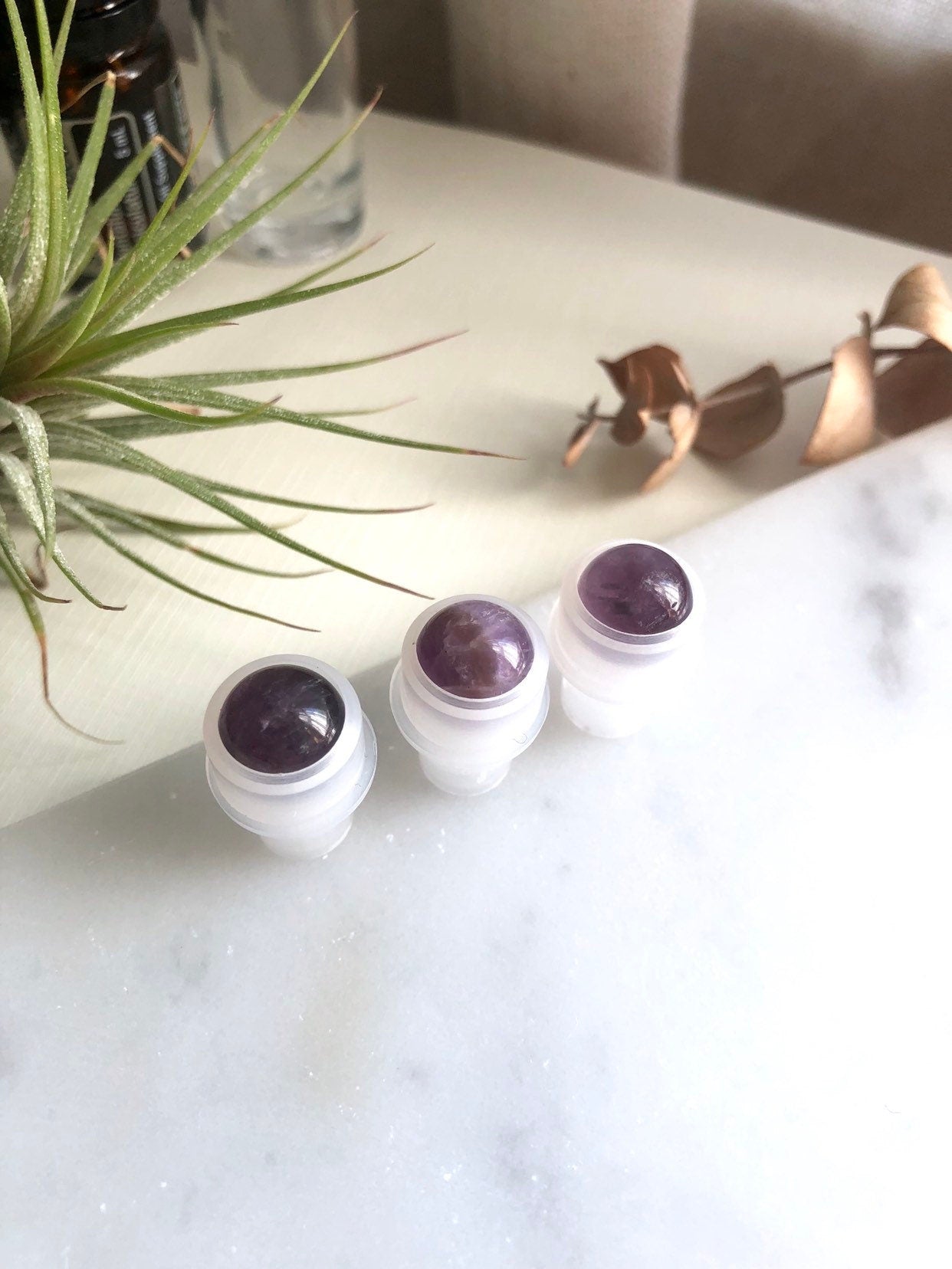 CLOSEOUT: Amethyst Gemstone Roller Insert for DIY