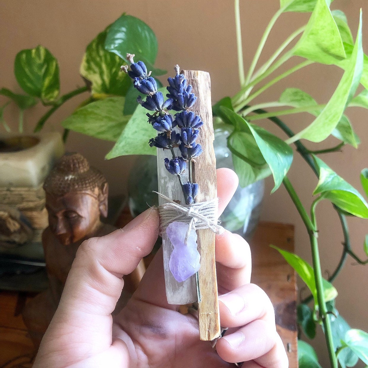 Original Inspired Restoration Bundles - Palo Santo, Selenite, Lavender with choice of Amethyst or Citrine Crystal Point