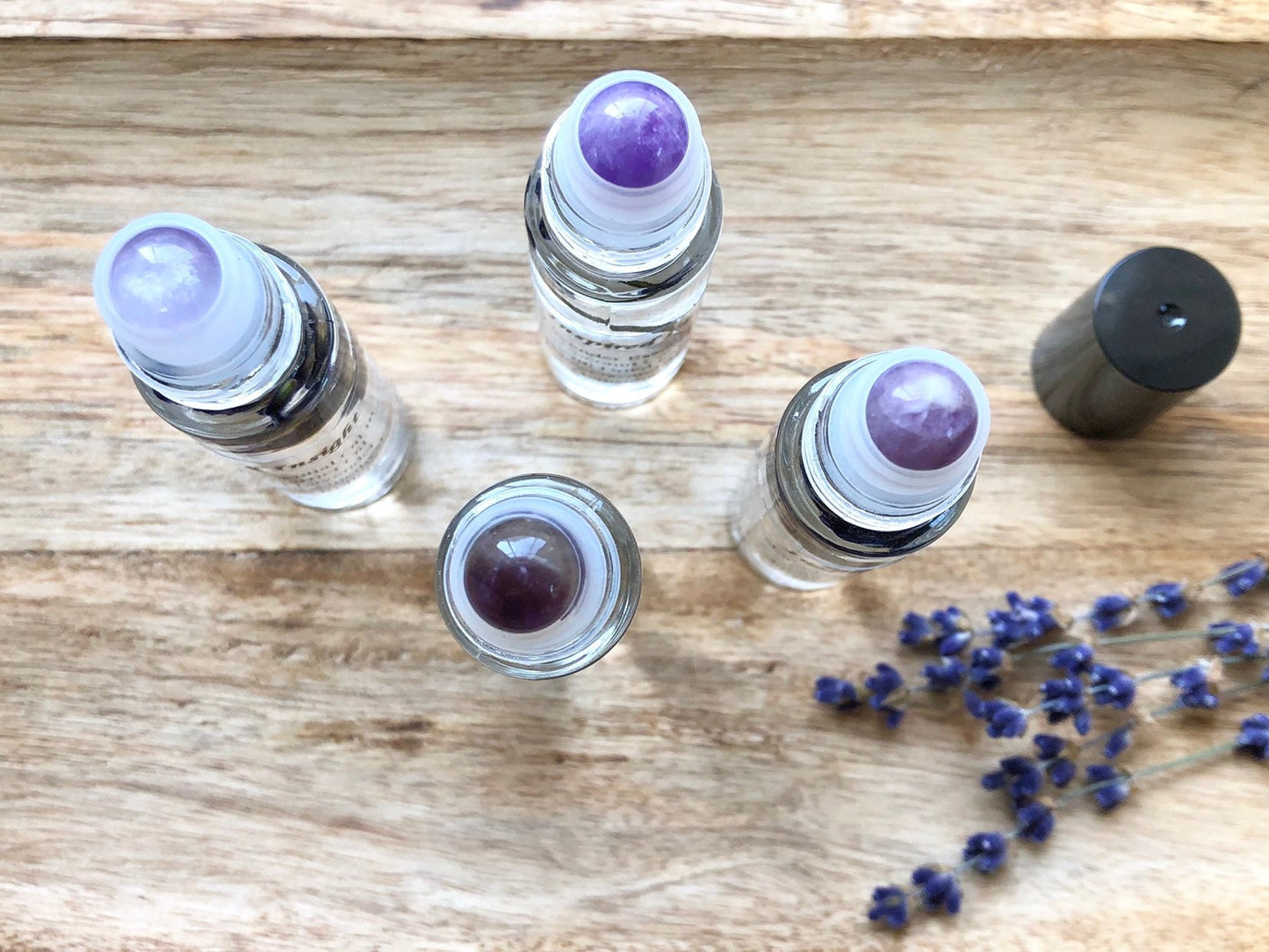 Crystalline "Inspired Insight" Essential Oil Roller - Amethsyt and Lavender