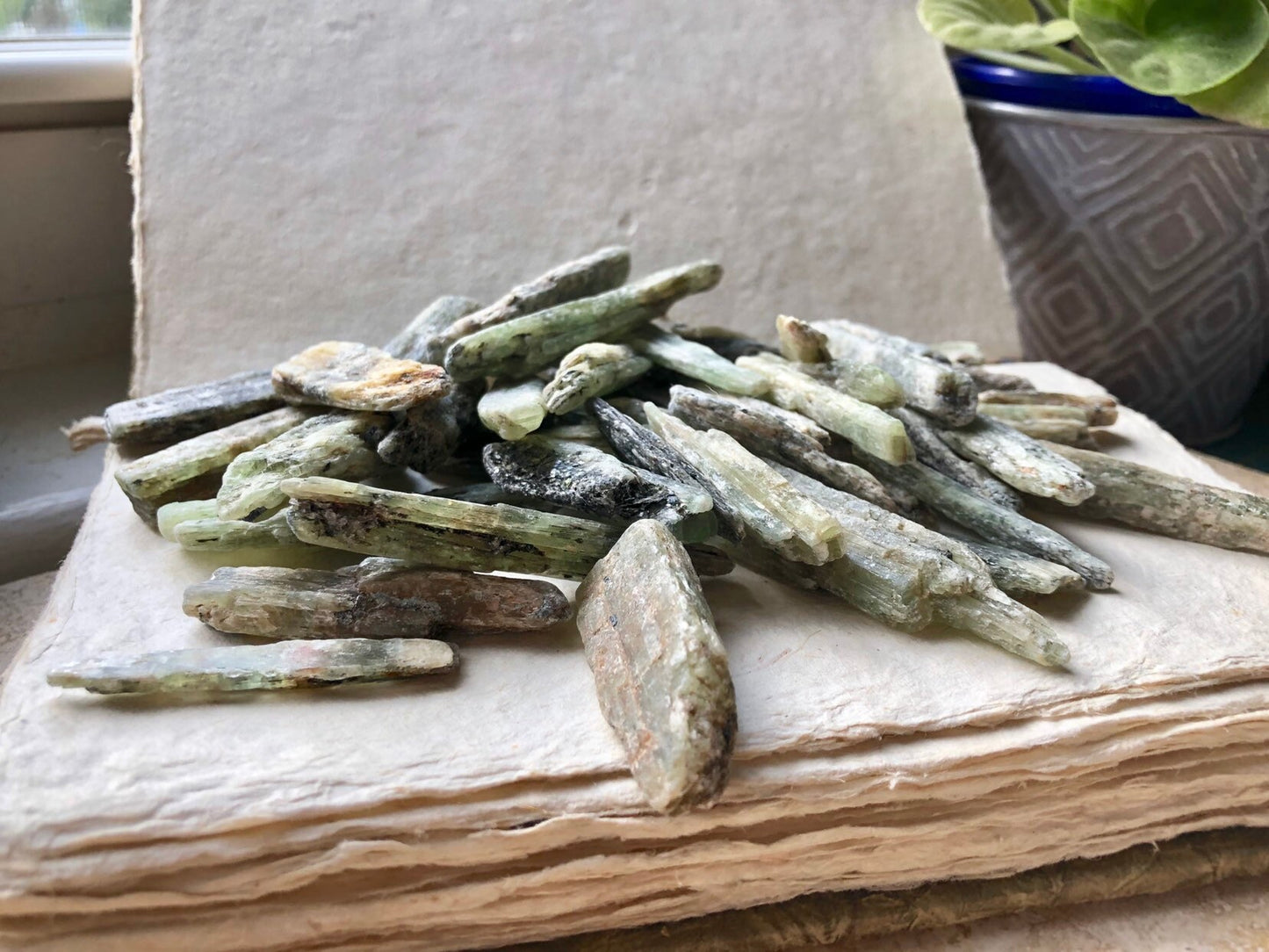 Raw Green Kyanite Blade Crystal - Small to Medium - Choose Quantity