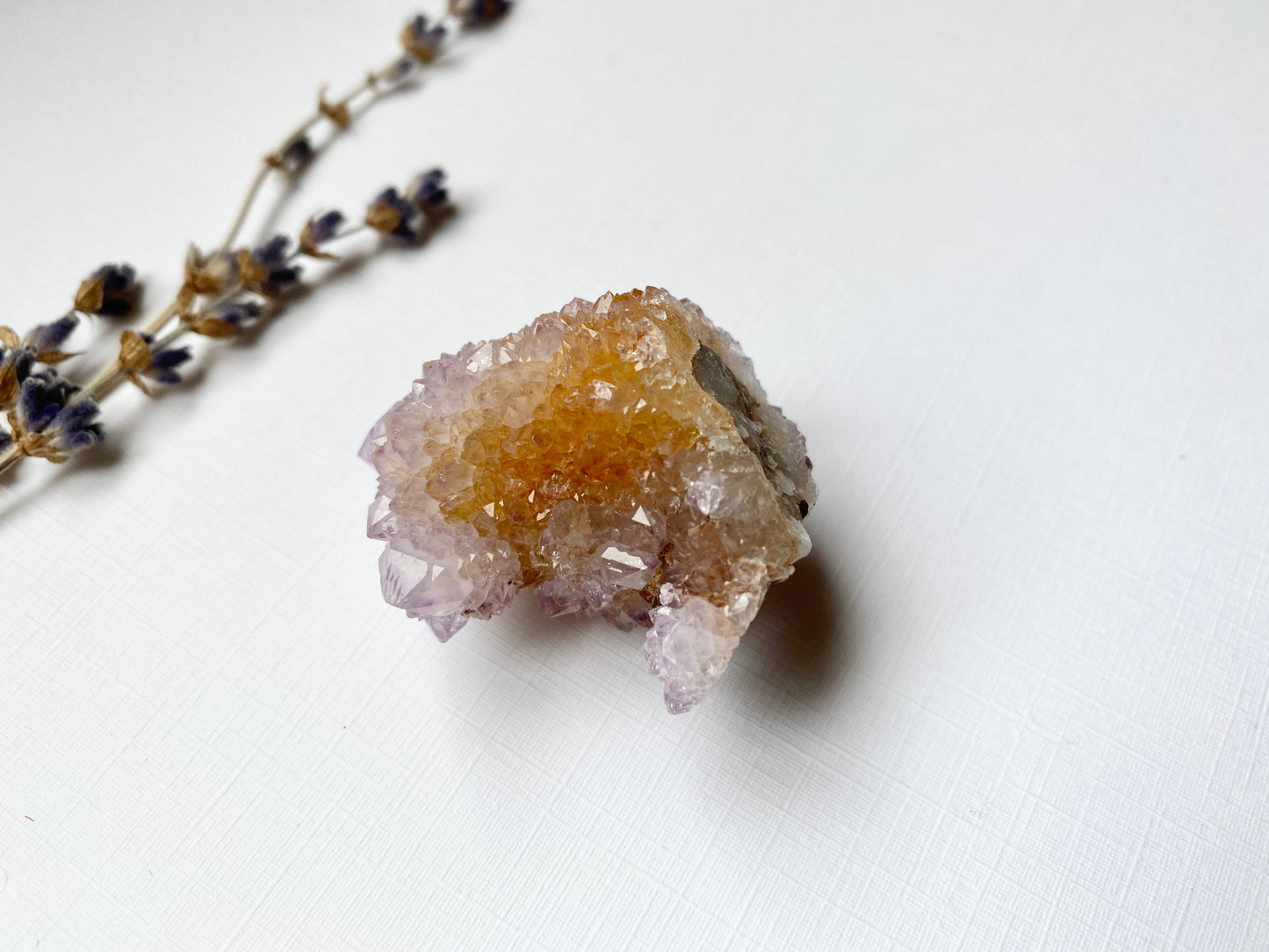 Ametrine Cactus Quartz Crystal with several terminations - Spirit Quartz Amethyst and Citrine
