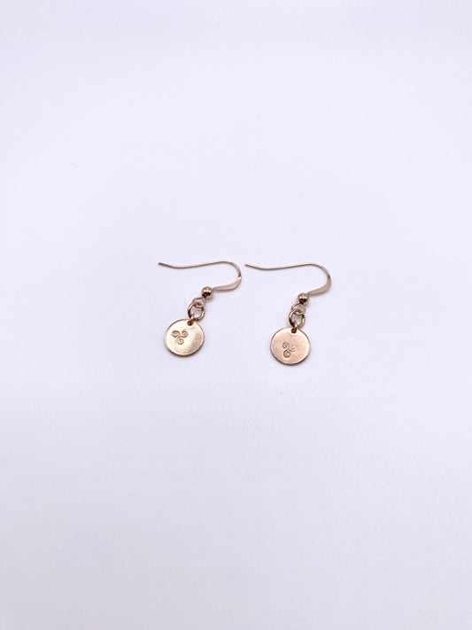 Triskelion Triple Spiral ~ 14K Rose Gold Fill Earrings